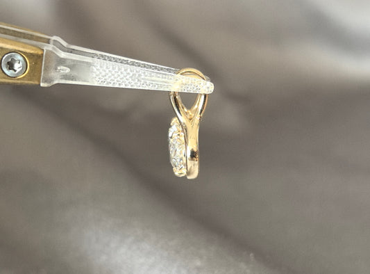 O-006|Oval Cut Lab Diamond Pendant | Yellow Gold Bezel-Set Pendant | Minimalist Solitaire Necklace Charm