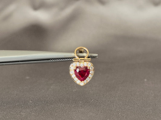 1ct 1.4g The Ruby Heart Pendant | A Symbol of Passionate Modernity