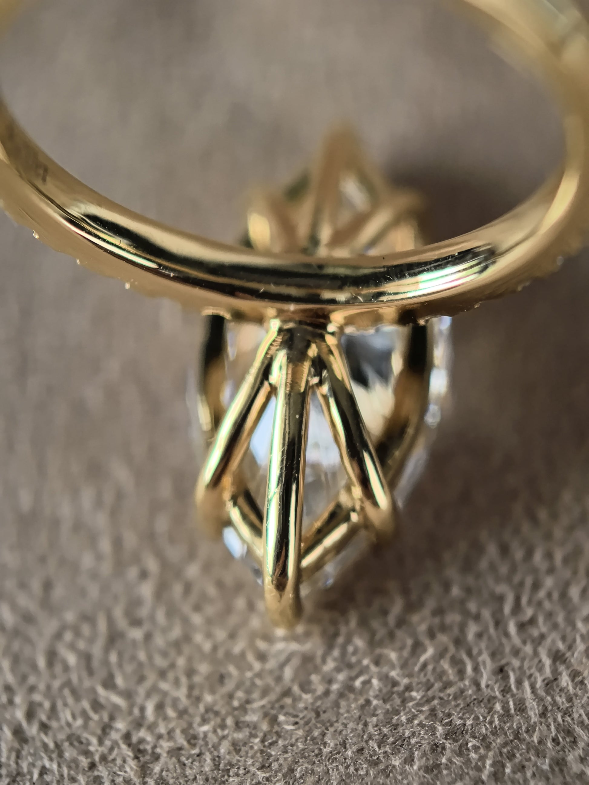 Juno Diamond Marquise Simple Pave Shank Ring