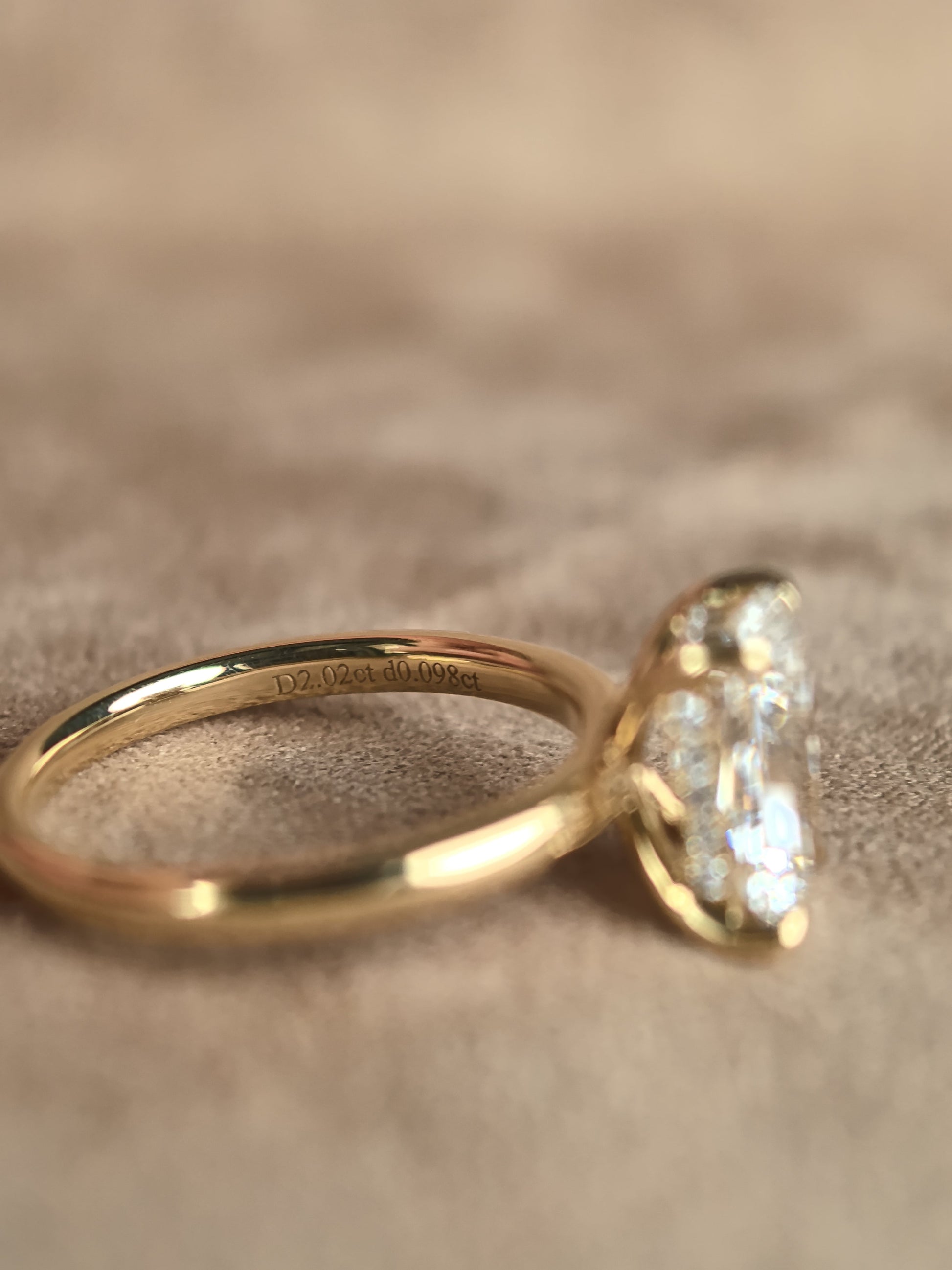 Juno Diamond Radiant Minimalist Hidden Halo Ring