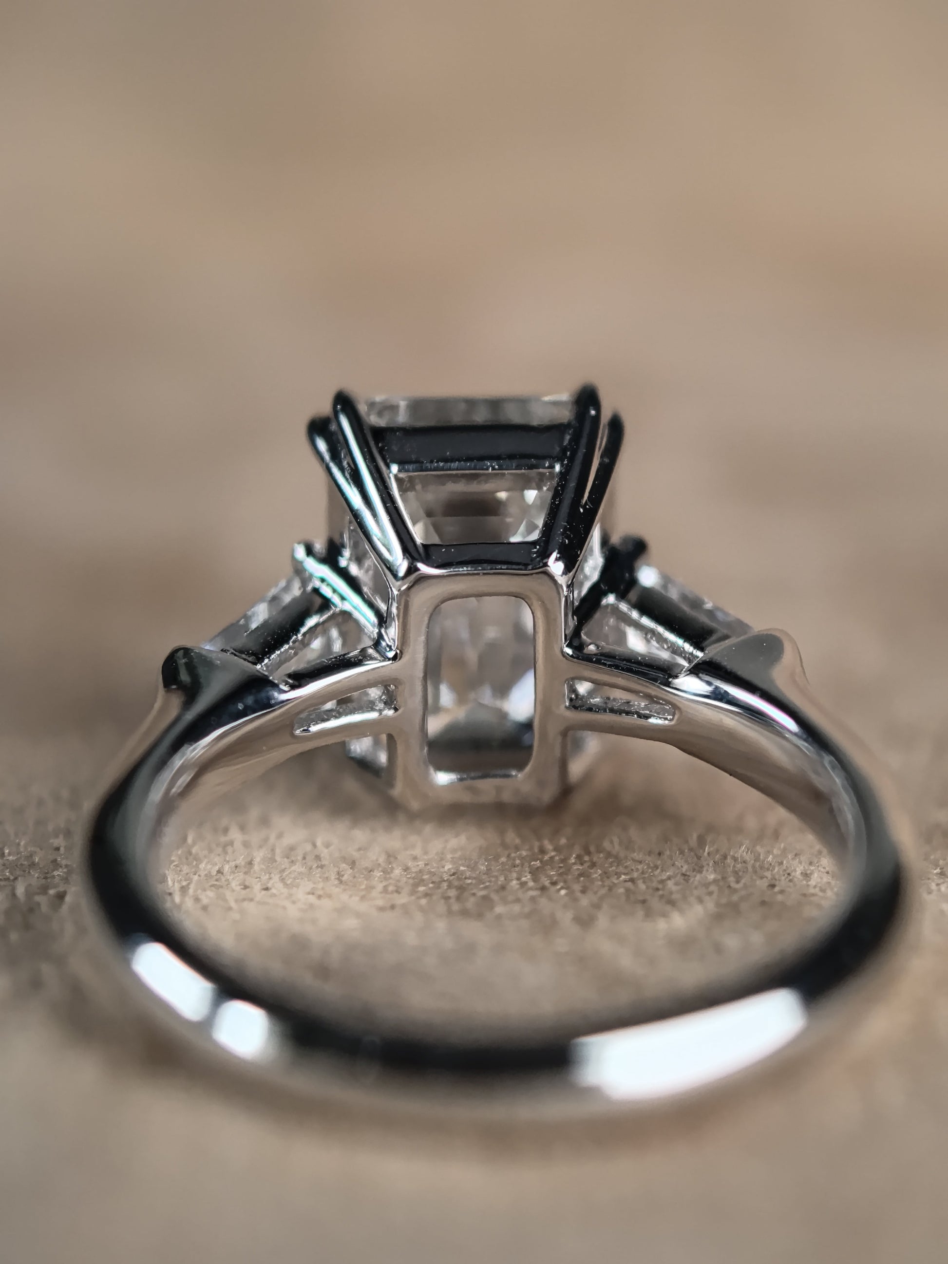 Juno Diamond Emerald Cut & T-Cut Three-Stone Ring