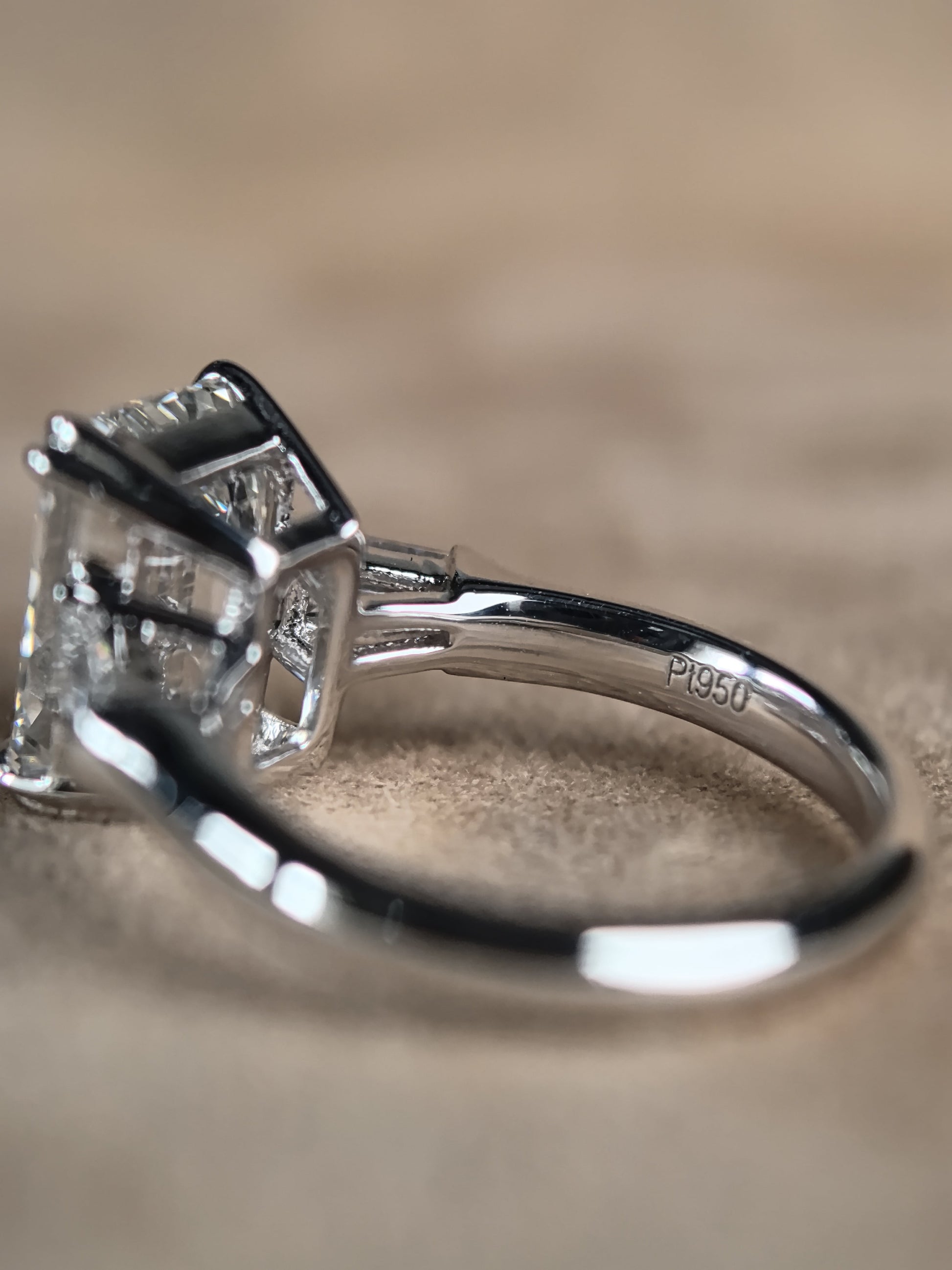 Juno Diamond Emerald Cut & T-Cut Three-Stone Ring