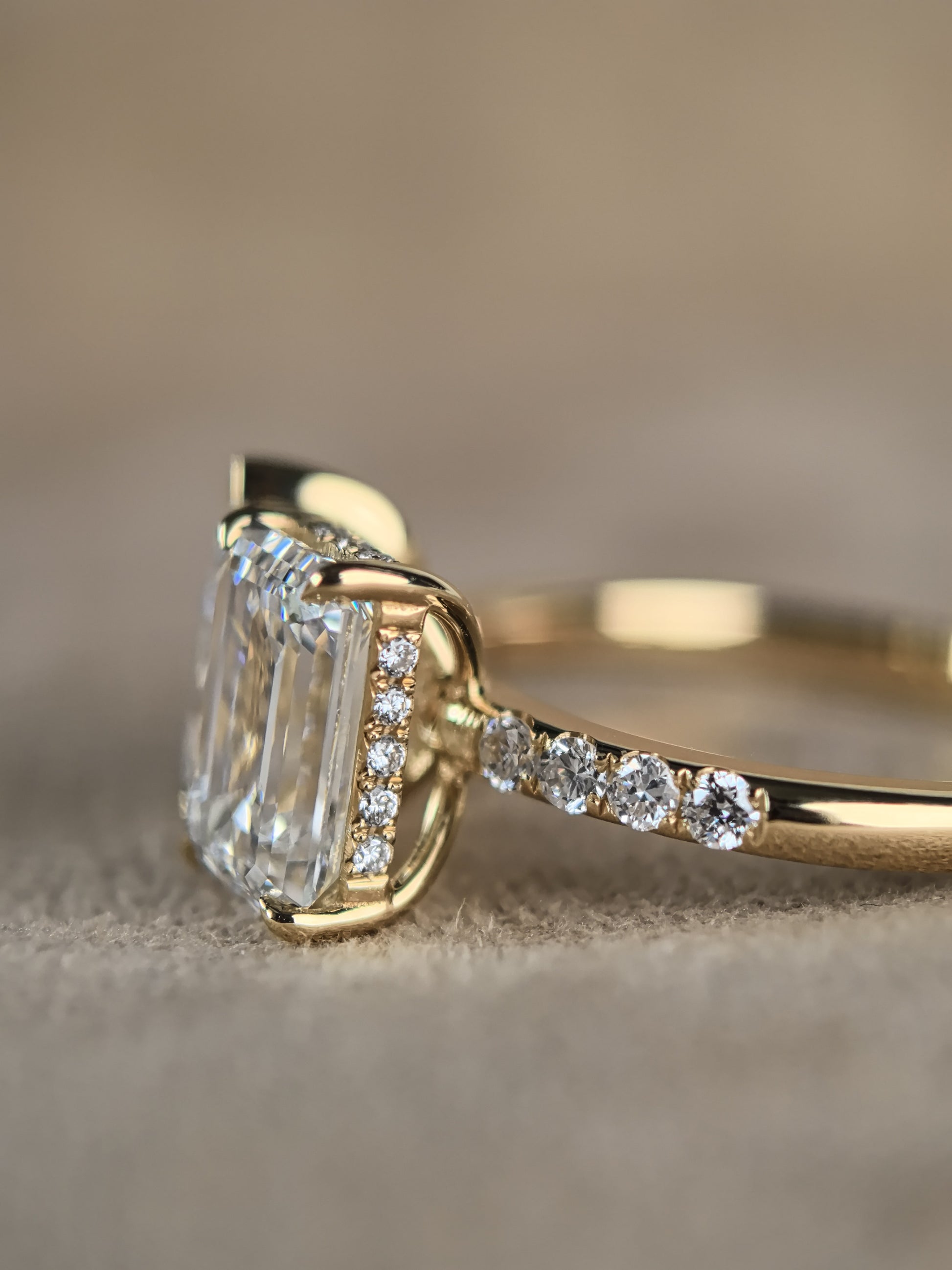 Juno Diamond Emerald Cut & Pear Two-Stone Ring