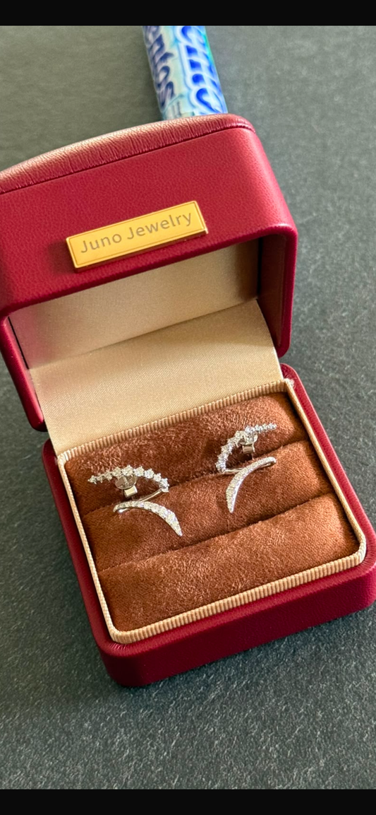Juno Diamond Uniquely shaped earrings