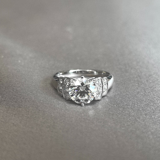 Round Cut Lab Diamond Ring | Six-Prong | Double Halo Brilliance | Ultimate Sparkle