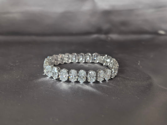 Eternal Sparkle Oval Lab Diamond Tennis Bracelet