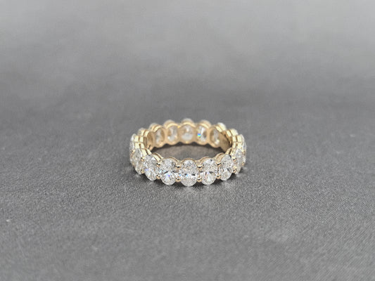 Oval Lab Diamond Eternity Band | 14K Gold | Stackable & Versatile