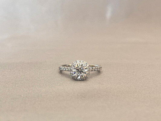 Round Cut Lab Diamond Full Eternity Ring | Double Halo Setting | Luxurious & Ethical