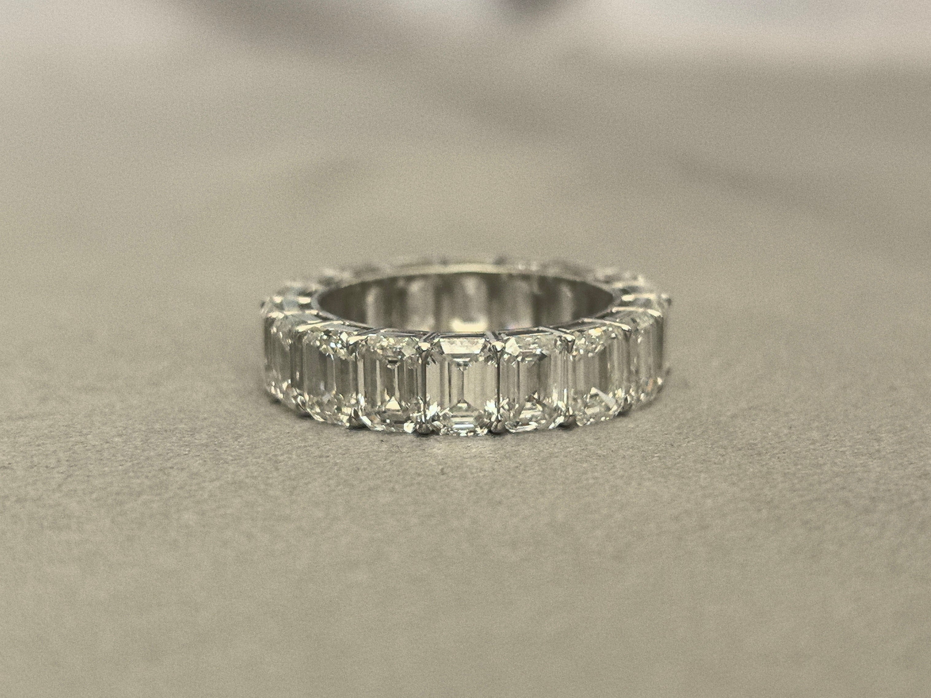 0.50ct Full Eternity Emerald Cut Lab Diamond Band | Substantial 18K Go ...