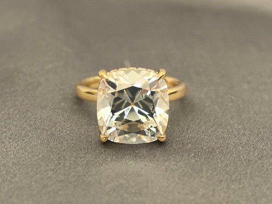 Old mine cut Diamond Ring | Hidden Halo Design | Timeless Solitaire | Understated Luxury