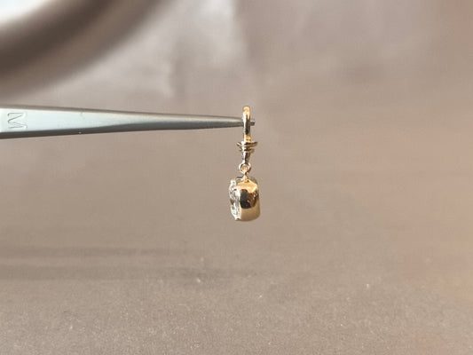 O-017 | Cushion Cut Lab-Grown Diamond Pendant Charm | Full Bezel-Set | Versatile Layerable Pendant