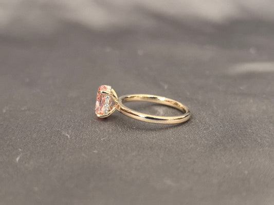 OV-051|Oval Cut Lab Diamond Ring | Hidden Halo Design | Timeless Solitaire | Understated Luxury