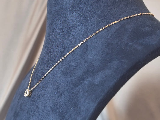 N-008 | Lab-Grown Diamond Solitaire Pendant Necklace | Prong-Set Round Diamond | Refined Timeless Style