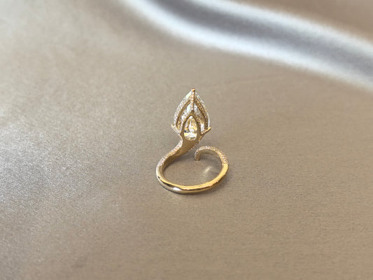 PE-023 | Pear-Shaped Diamond Solitaire Engagement Ring | Prong-Set | Delicate Milgrain Detailing (Copy)