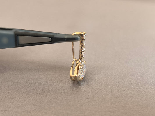 Juno Diamond P-020 | Marquise-Cut Lab-Grown Diamond Full-Bezel Pendant Pendant