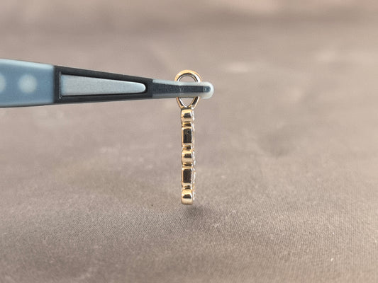 Juno Diamond P-022 | Mixed-Shape Lab-Grown Diamond Bezel Letter B Pendant in Yellow Gold Pendant