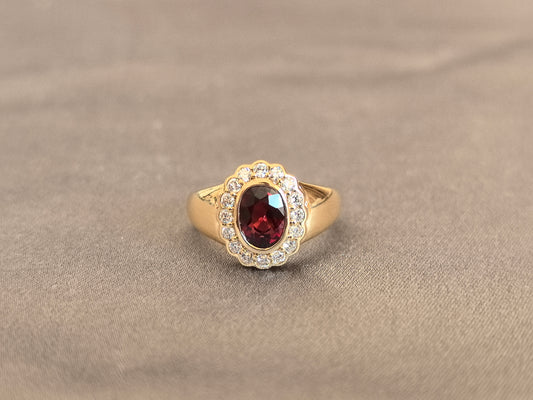 Juno Diamond OV-093 | 1 Carat Oval-Cut Lab-Grown Diamond Halo Ring Ring
