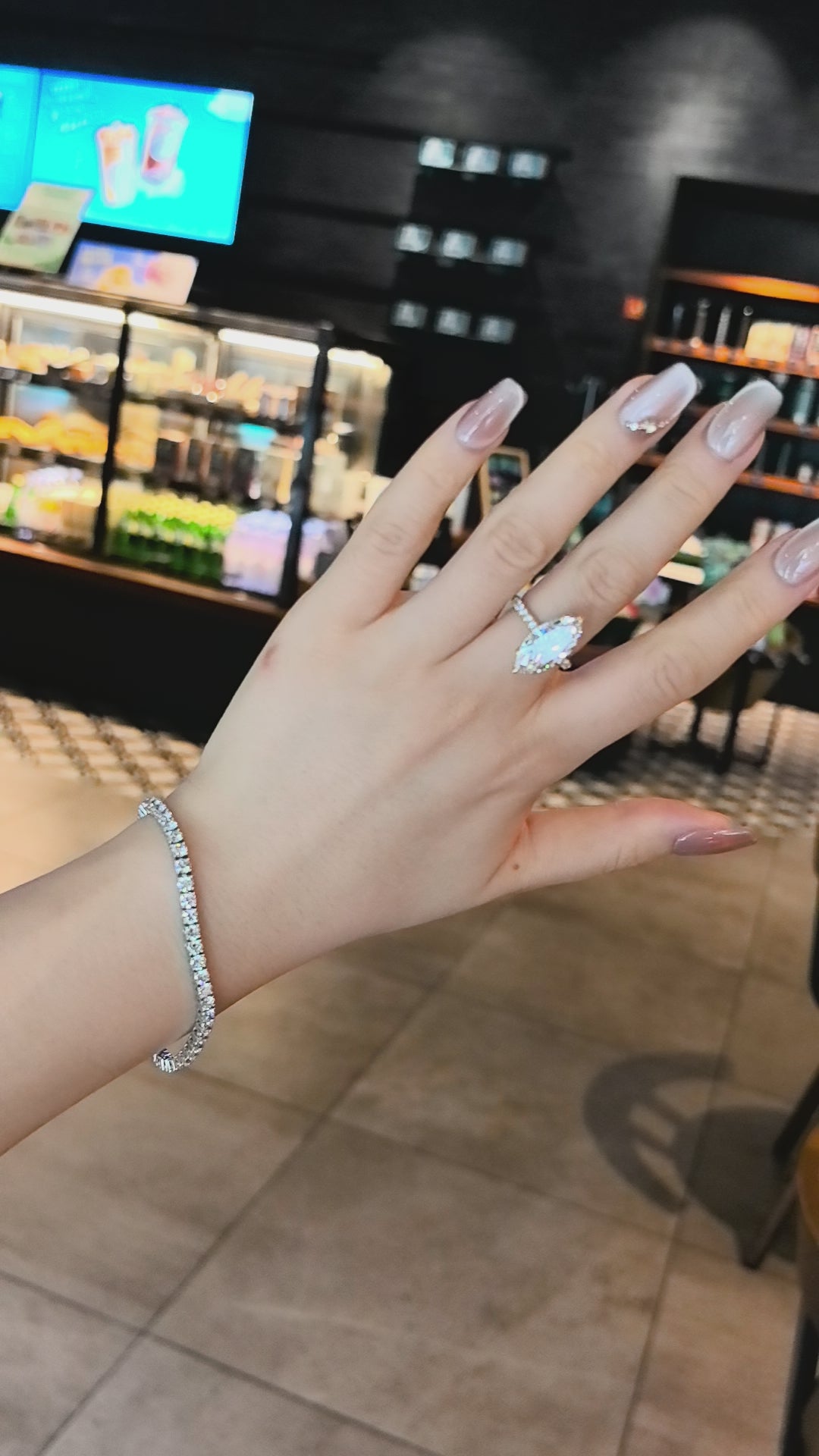 Marquise Simple Pave Shank Ring