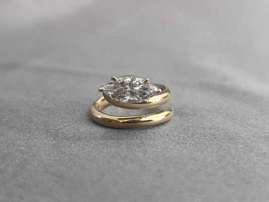 Juno Diamond Marquise pinky ring