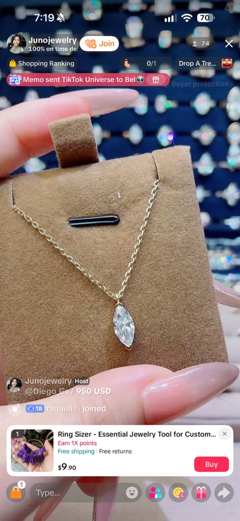 Juno Diamond A link for Diego to pay Custom Order