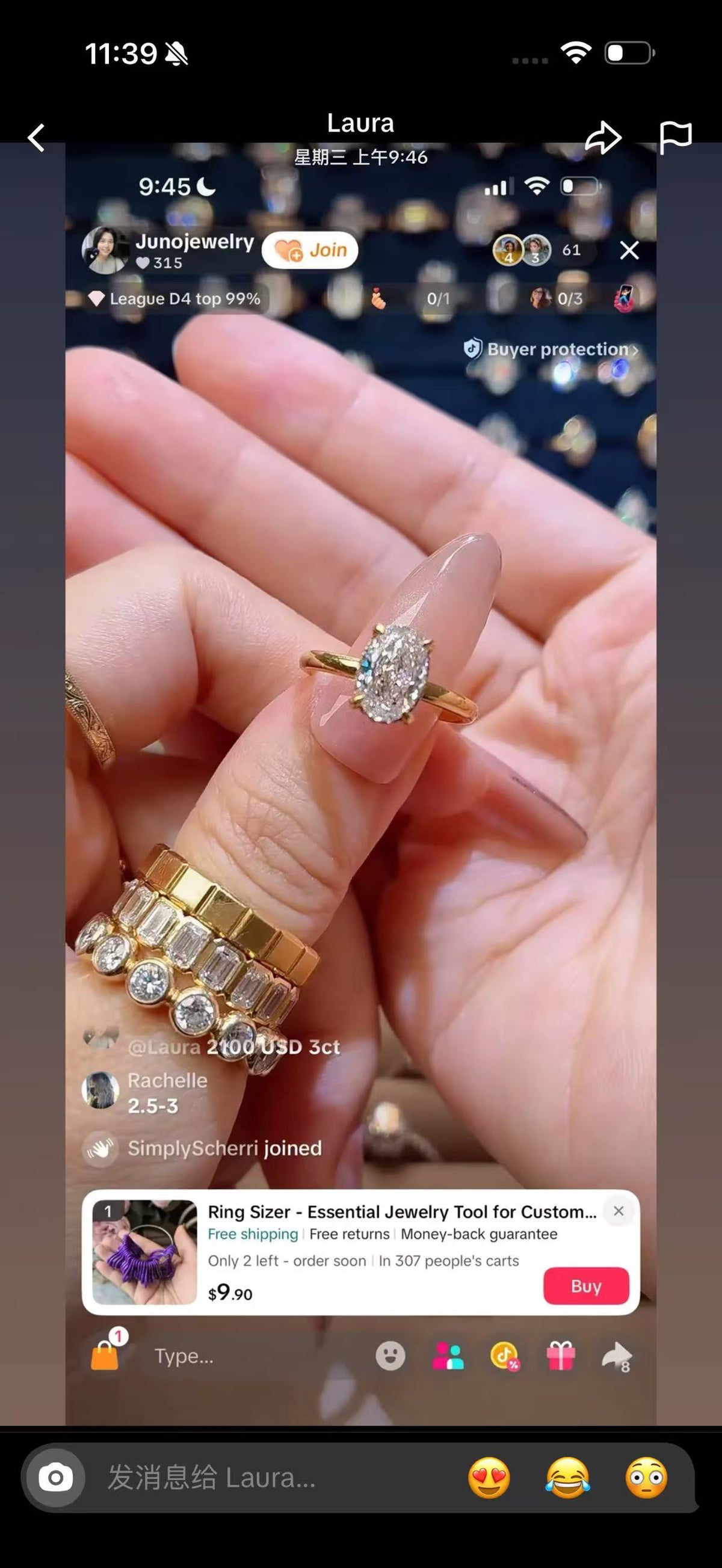 Juno Diamond A link for Laura to pay