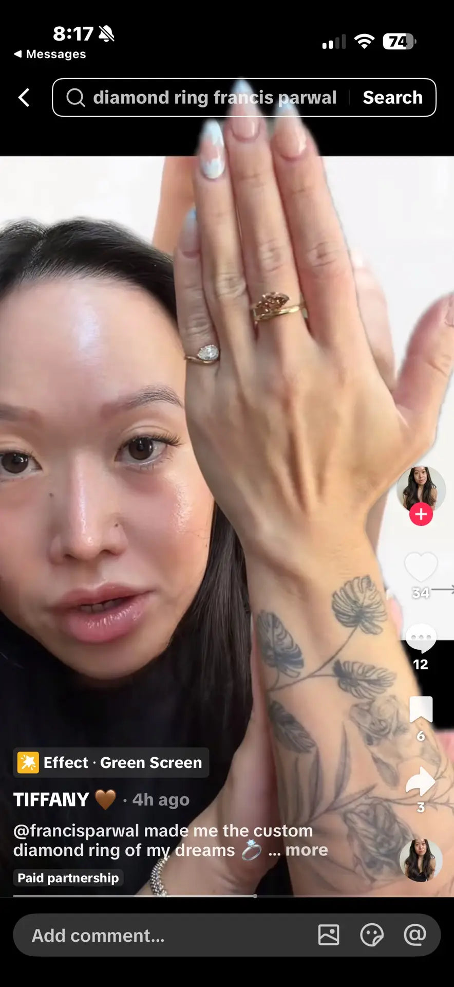 Juno Diamond A link for Vero Carrillo to pay Custom Order