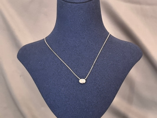 N-003 |Oval Shape Lab Diamond Pendant |Prong Set | Modern Heirloom | Elegant & Luxurious