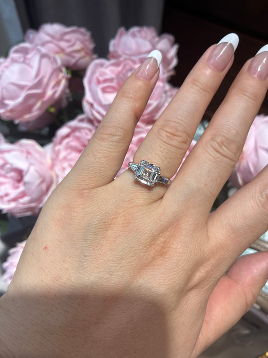 3 carat lab pink sapphire ring deposit