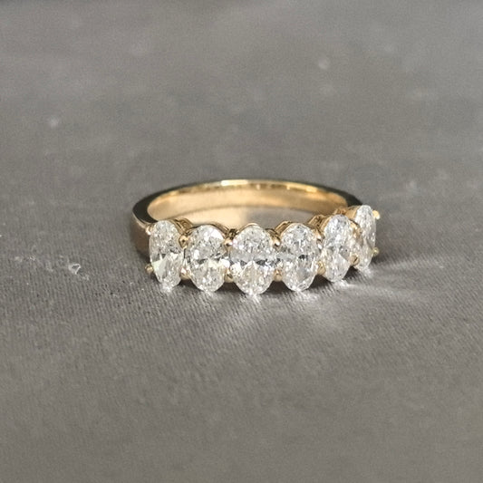 0.3 carat each size 6 half band custom order