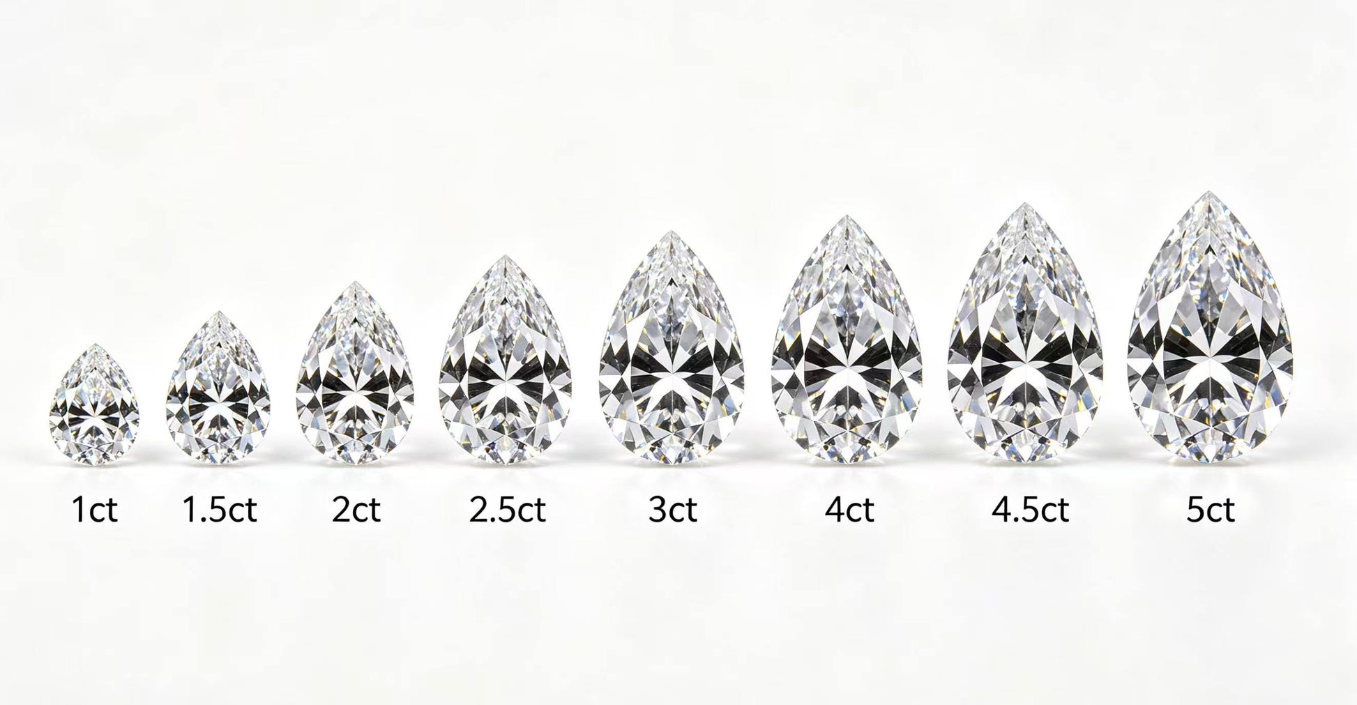 Juno Diamond E-012|Pear Cut Lab Diamond Stud Earrings | Three-Prong Solitaire Setting | Minimalist Everyday Wear