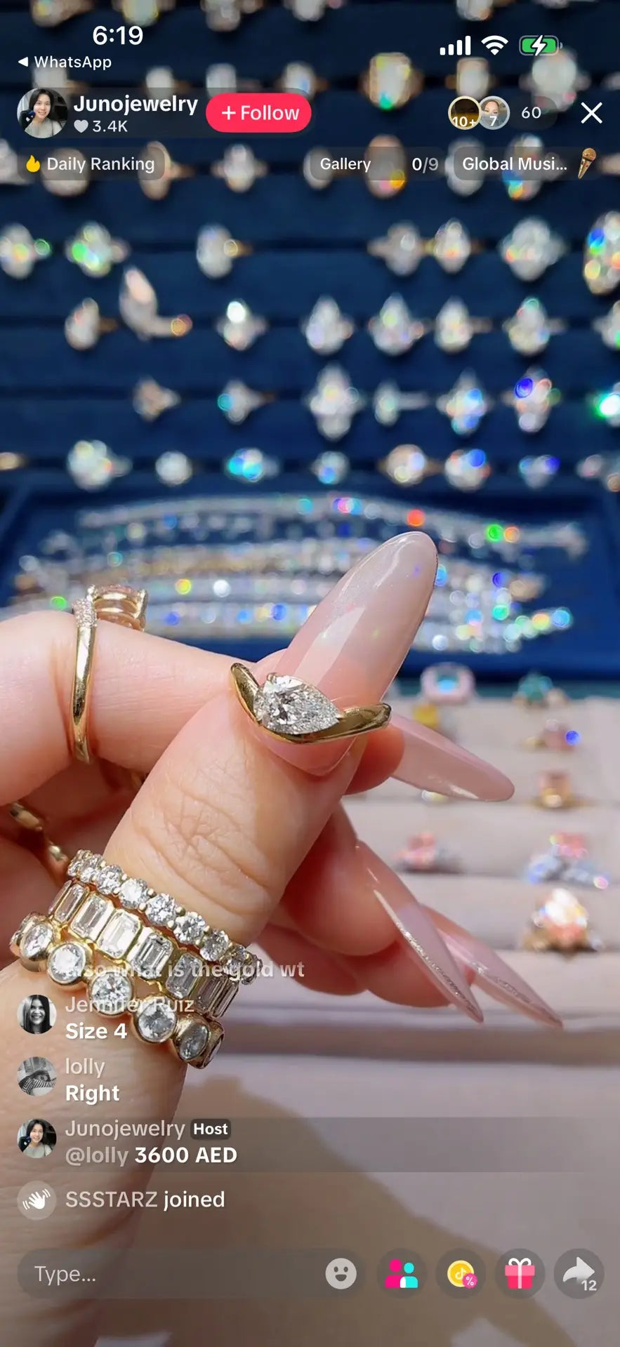Juno Diamond A link for lolly to pay