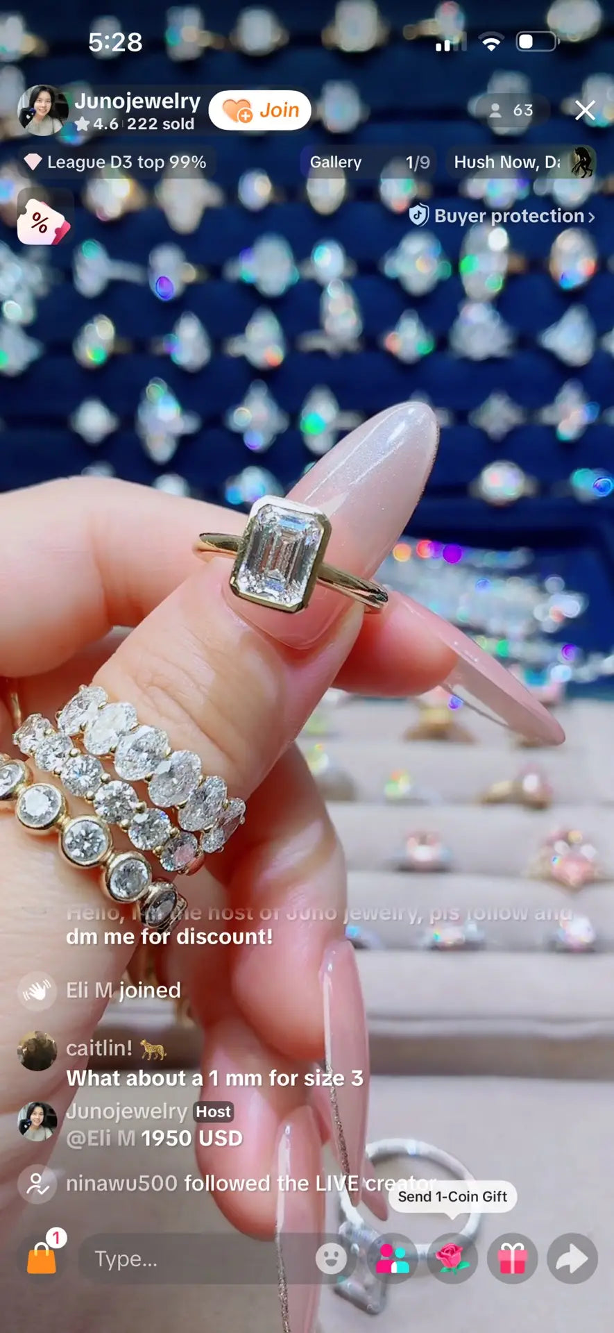 Juno Diamond A link for Eli M to pay Custom Order