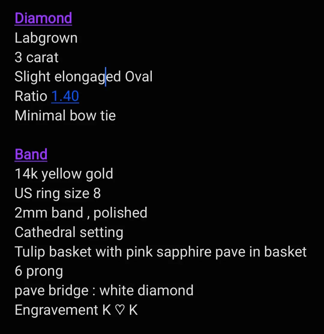 Juno Diamond A link for candia to pay Custom Order