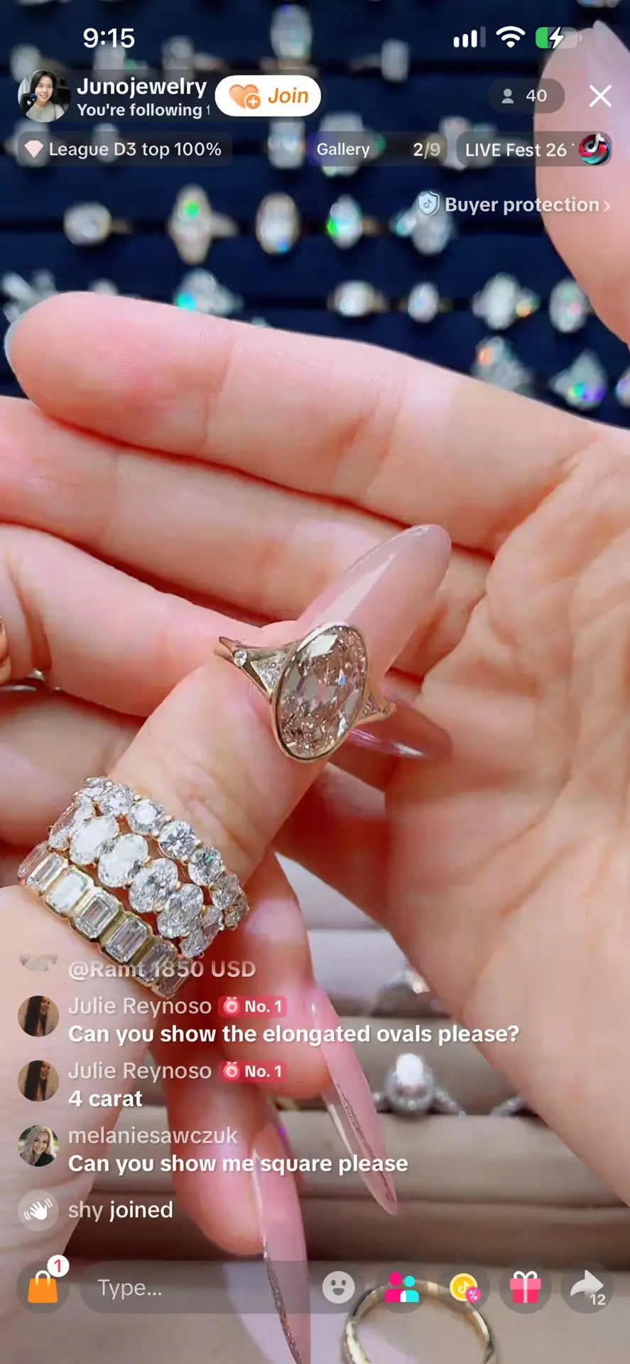 Juno Diamond A link for Julie Reynoso to pay Custom Order