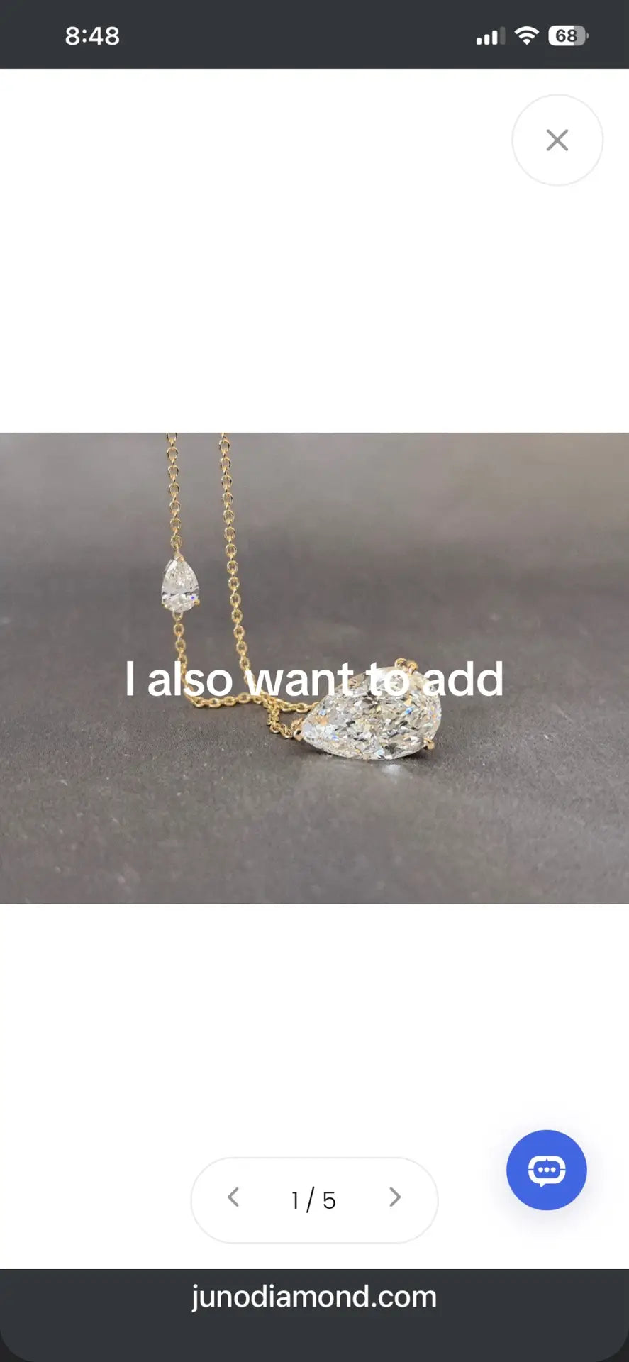 Juno Diamond A link for carpe_this_diem to pay Custom Order