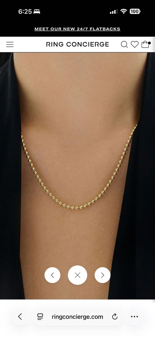 18k gold 2 carat oval necklace deposit