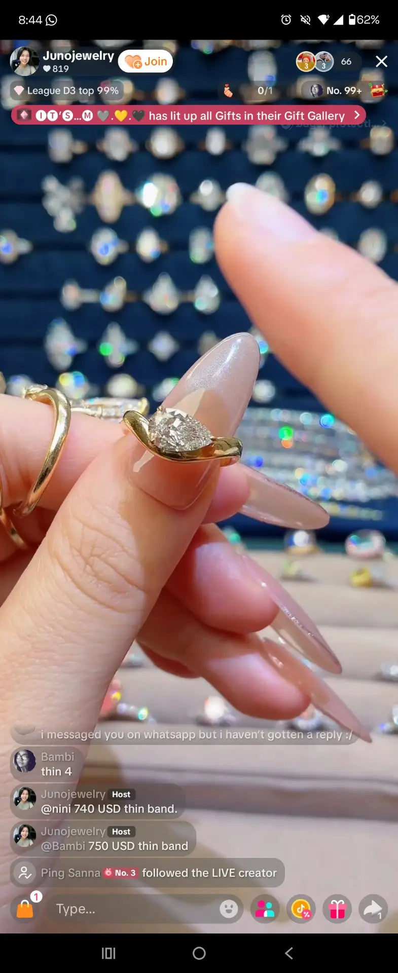 Juno Diamond A link for Bambi to pay Custom Order