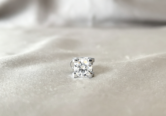E-010|Round Brilliant Cut Lab Diamond Stud Earrings |Push-Back Closure|Everyday Luxury Jewelry