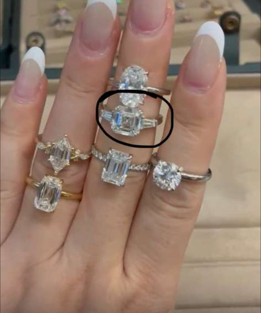 Juno Diamond A link to pay 3 carat Asscher ring