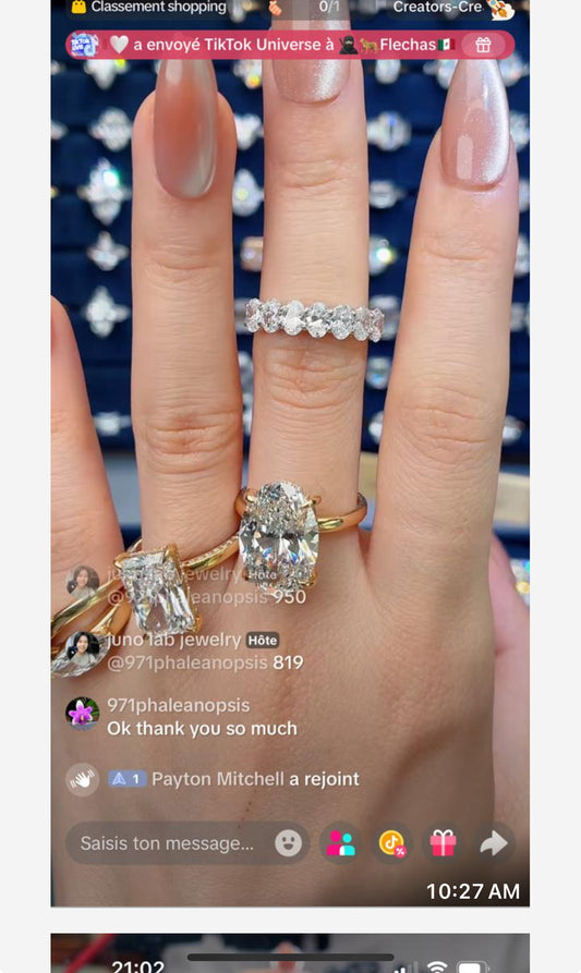 2.5 carat oval ring to pay half