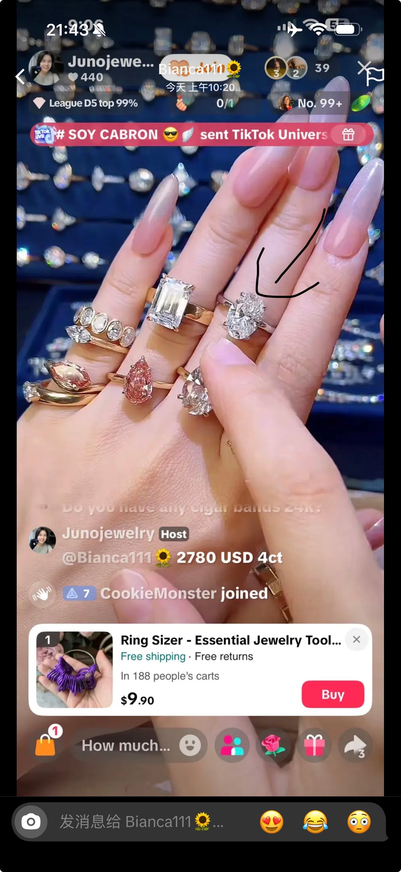 Juno Diamond A link for Bianca to pay (B)