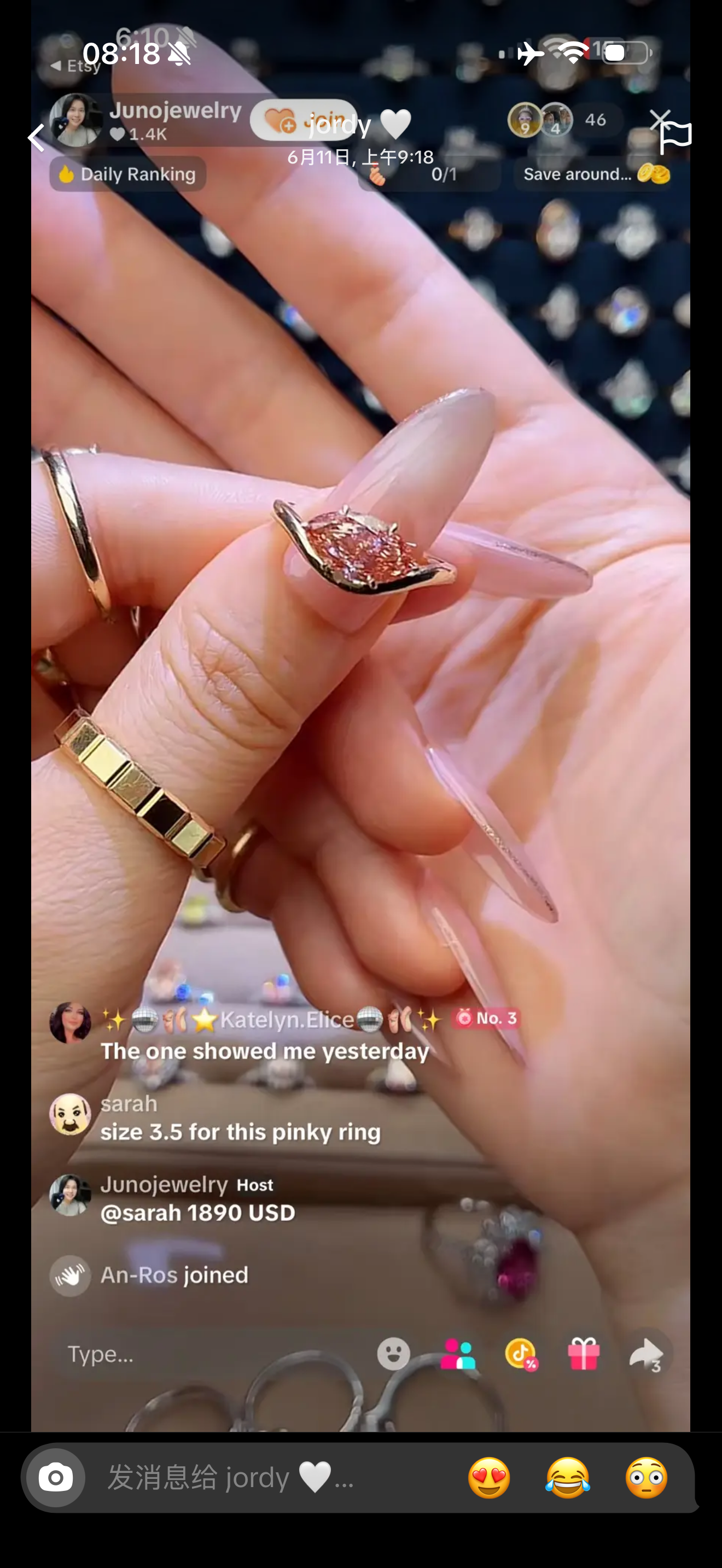 Juno Diamond A link for jordy to pay(B)