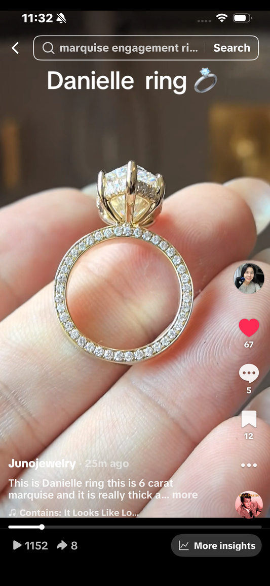 Juno Diamond The 6 carat marquise ring popular on TikTok