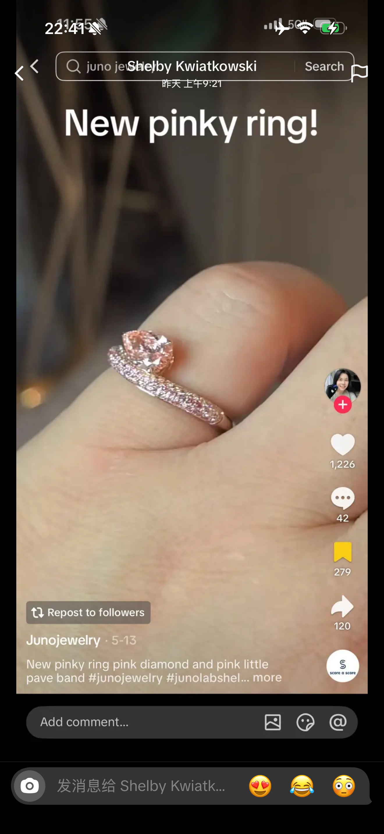 Juno Diamond A link for Shelby to pay