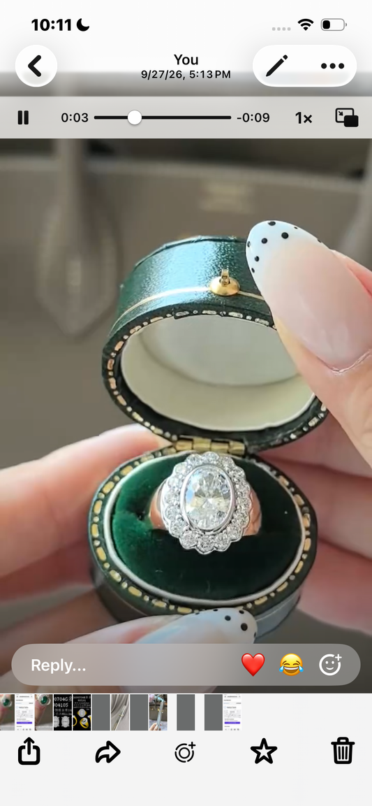 Juno Diamond 1.5 carat oval signet pinky ring