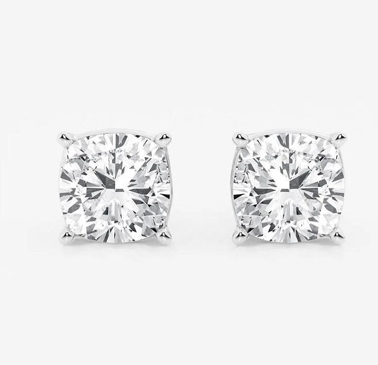 1 carat each square cushion ear studs deposit