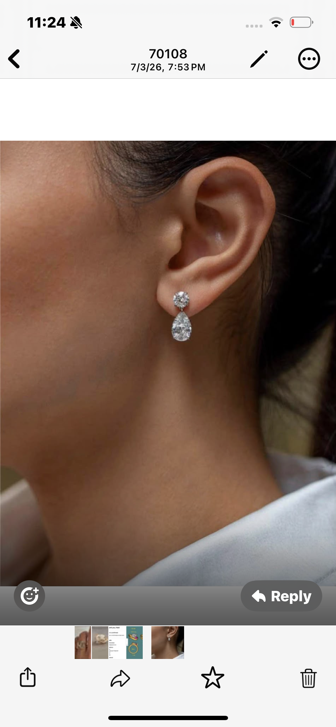 Juno Diamond A link to pay earring