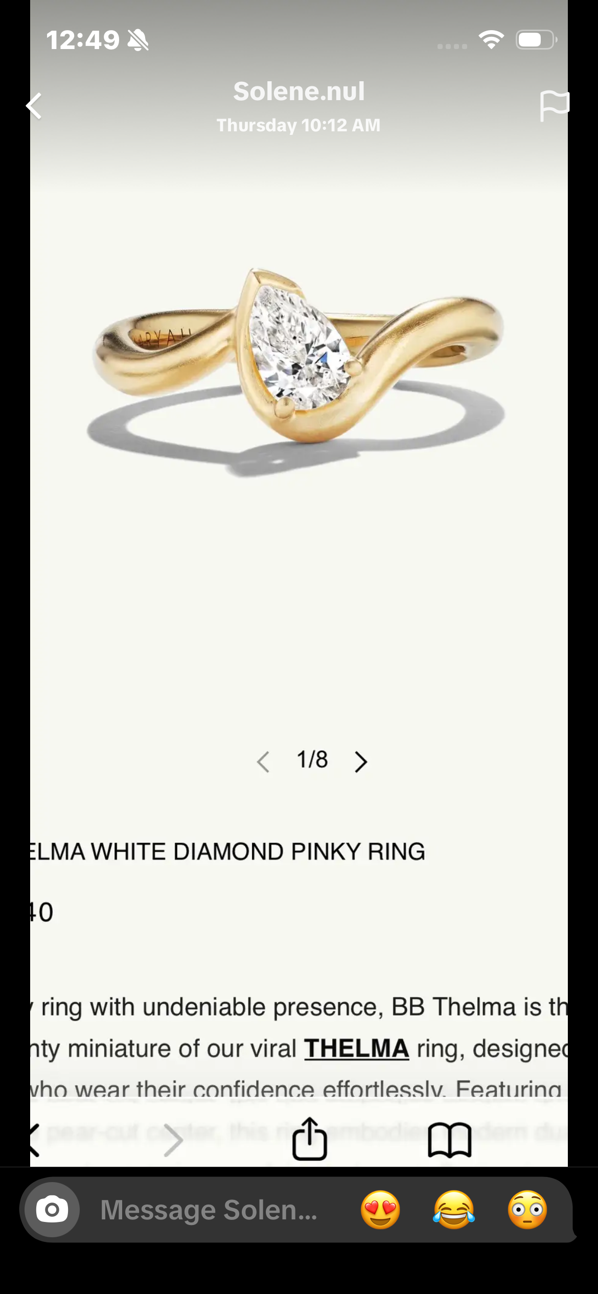Juno Diamond A link for Solene to pay