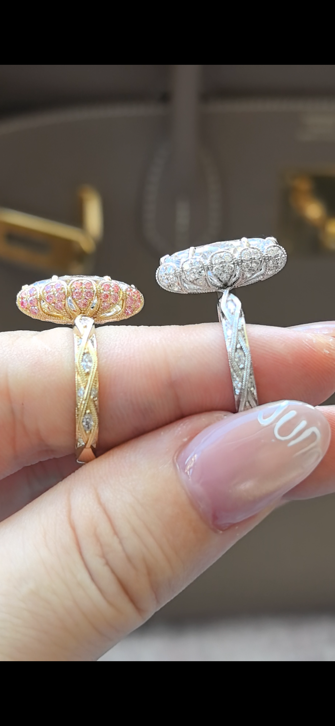 Juno Diamond 3 carat marquise vintage style ring