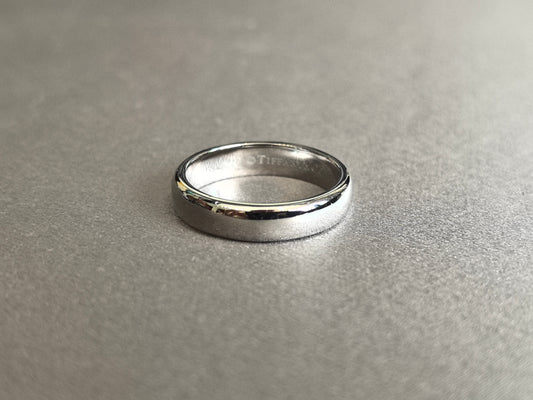 Platinum Wide Comfort Fit Band | Curved Heavyweight Ring